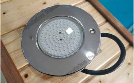 Emaux E-Lumen Ultra Thin Glossy Stainless Steel, 10W / 12V LED Underwater Spa Light, EL-S100L, No Niche or  Mounting Ring [Color]