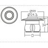 EMAUX Eyeball Wall Inlet 1.5" - Image 2